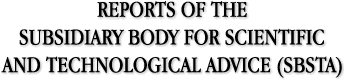 Reports SBSTA
