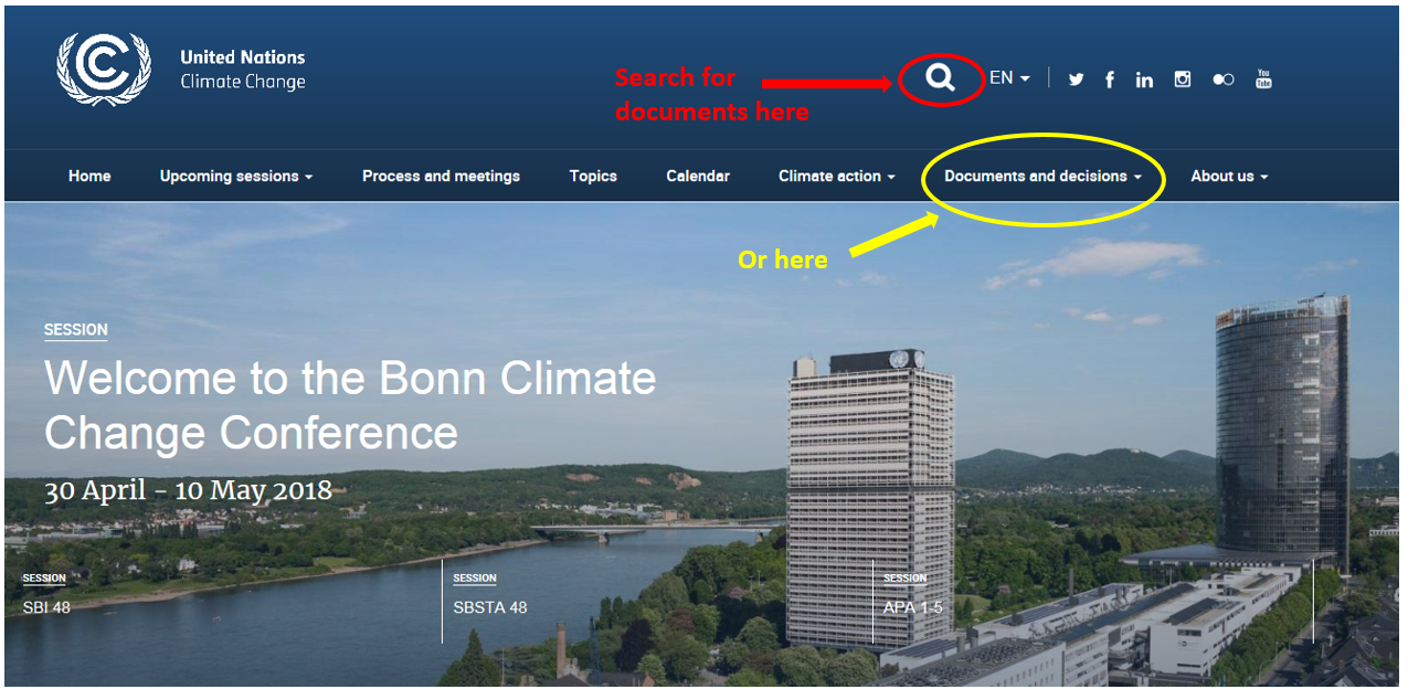 Documents search new website