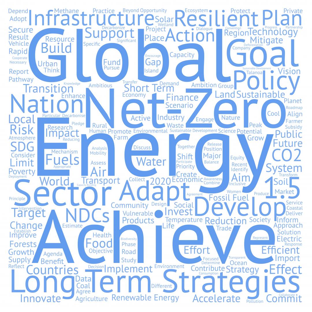 UNFCCC Talanoa Dialogue Word Cloud for where do we want to go?