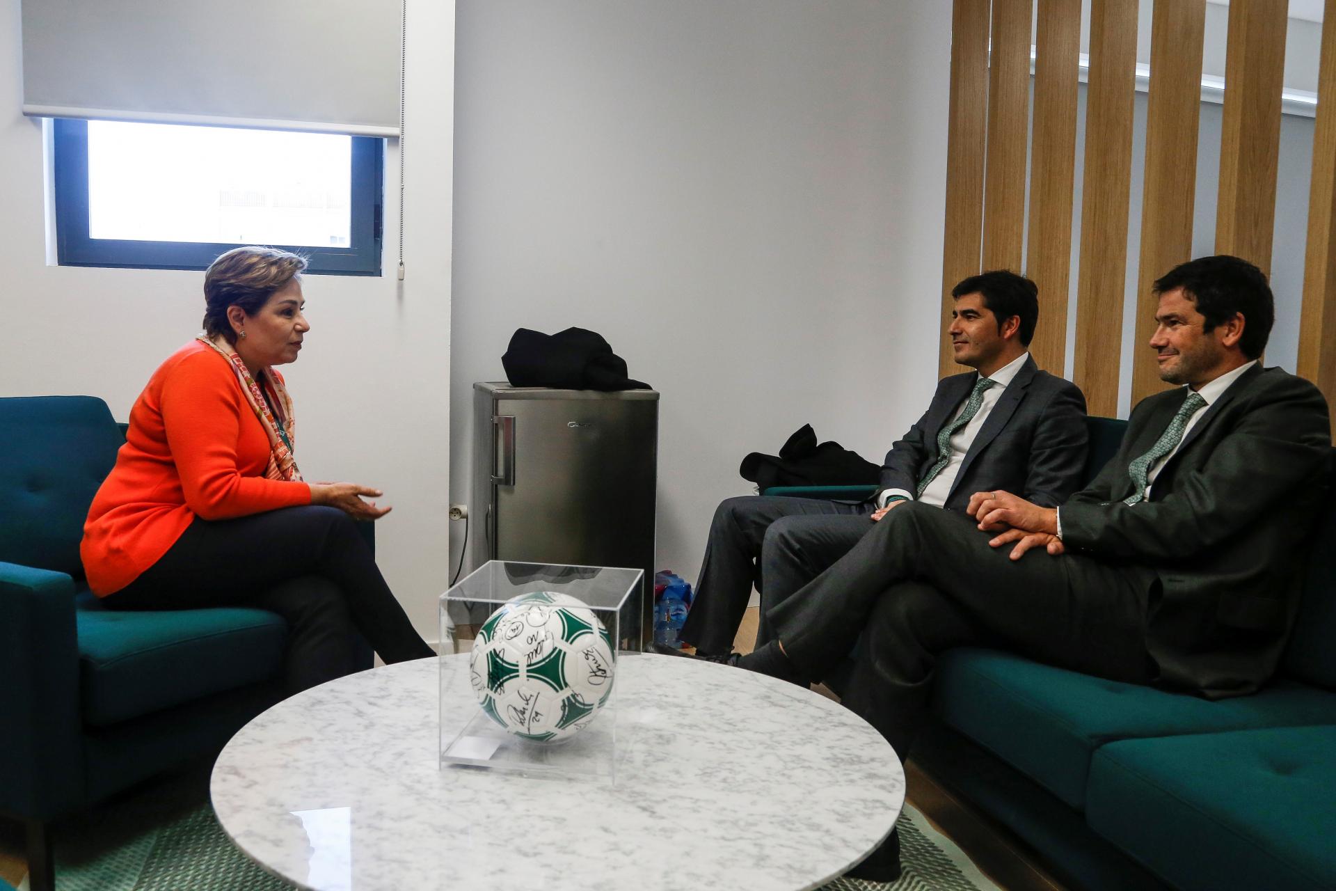 Real Betis Balompié in discussion with Patricia Espinosa UNFCCC Executive Secretary
