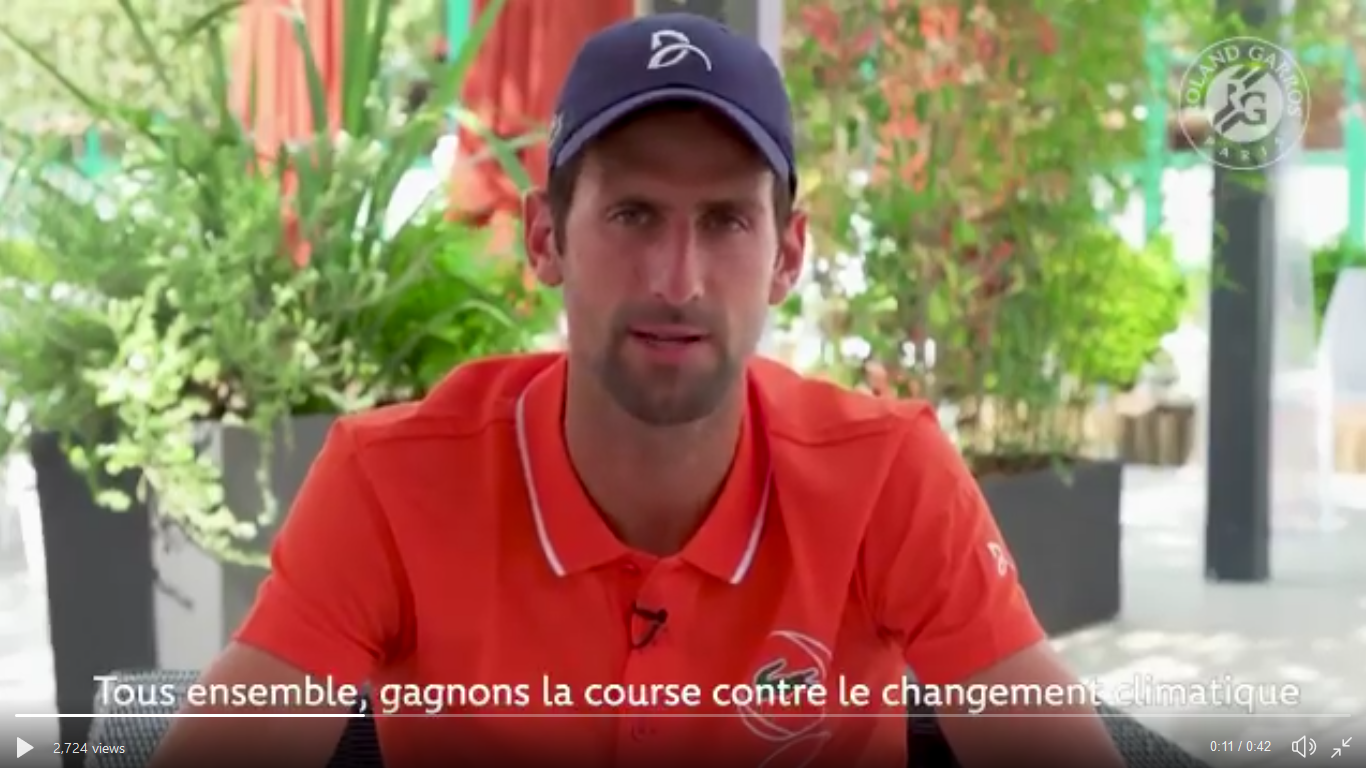 Tennis players unite for climate action
