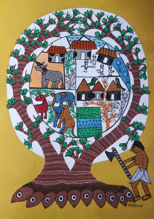 Gond Painting, Dilip Shyam