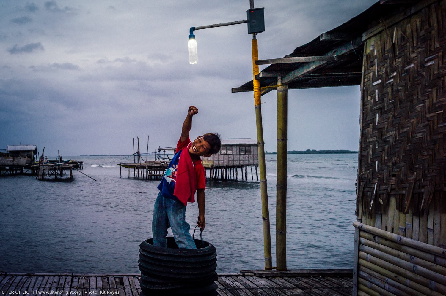 Image of a child celebrating the light