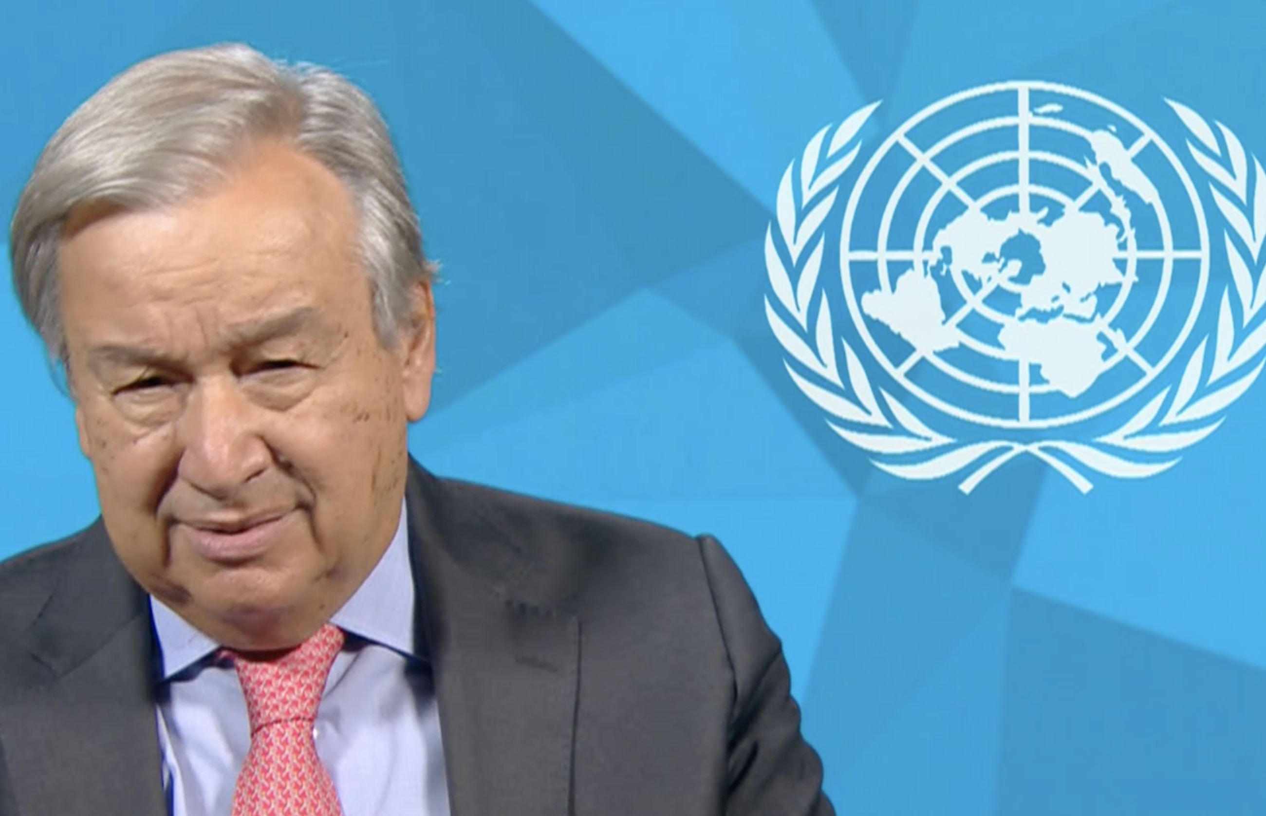 UN Secretary-General speaks about a new climate change report.