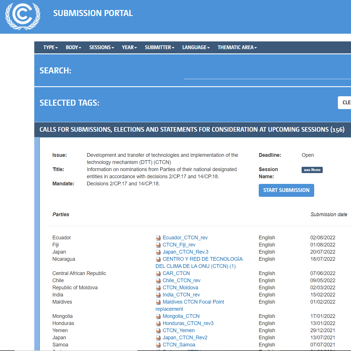 submissionportal | UNFCCC