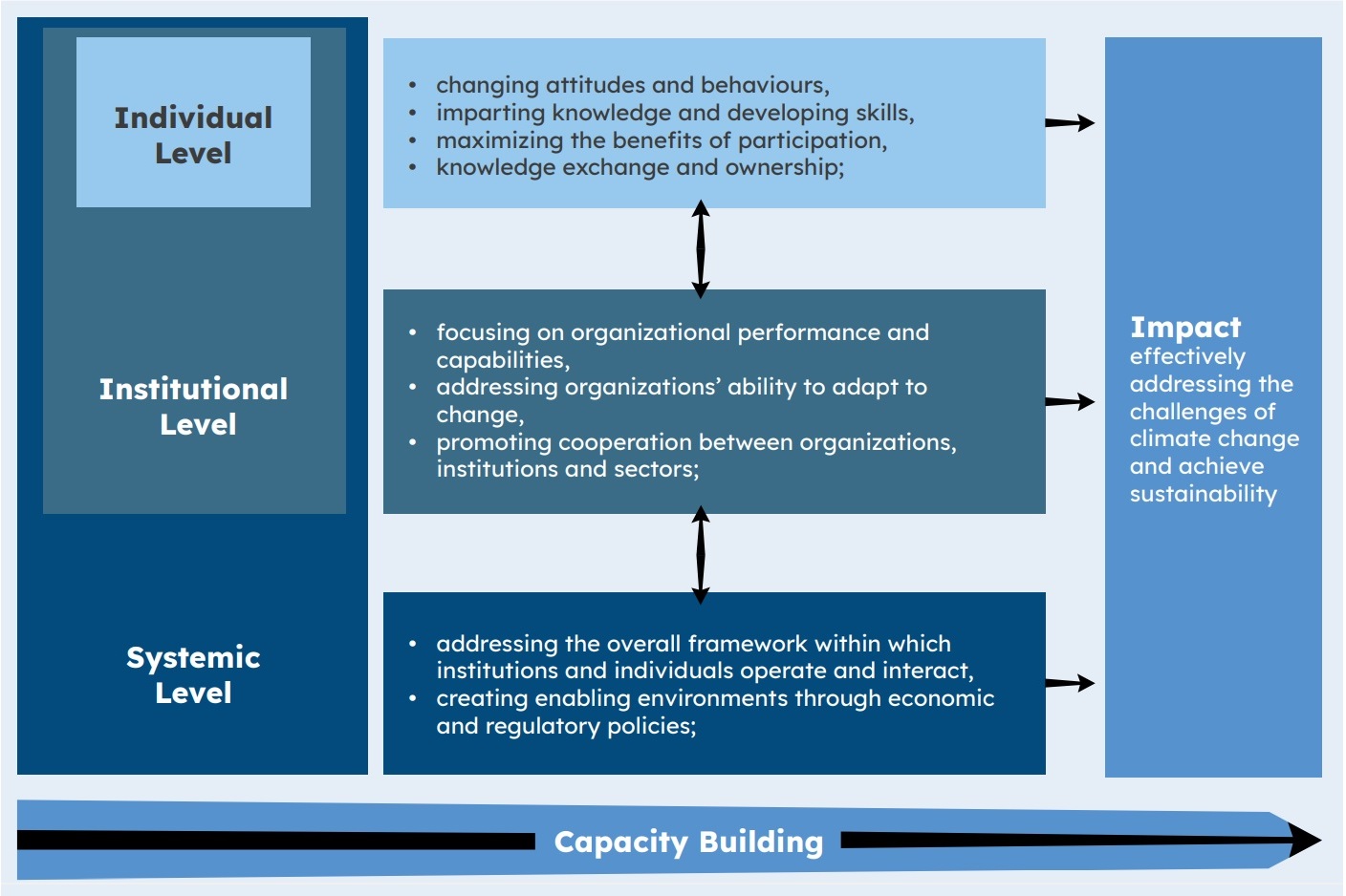 Capacity-building levels