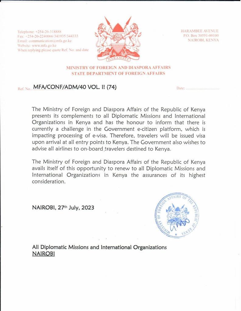 ACW 2023 Kenya Visa Notice