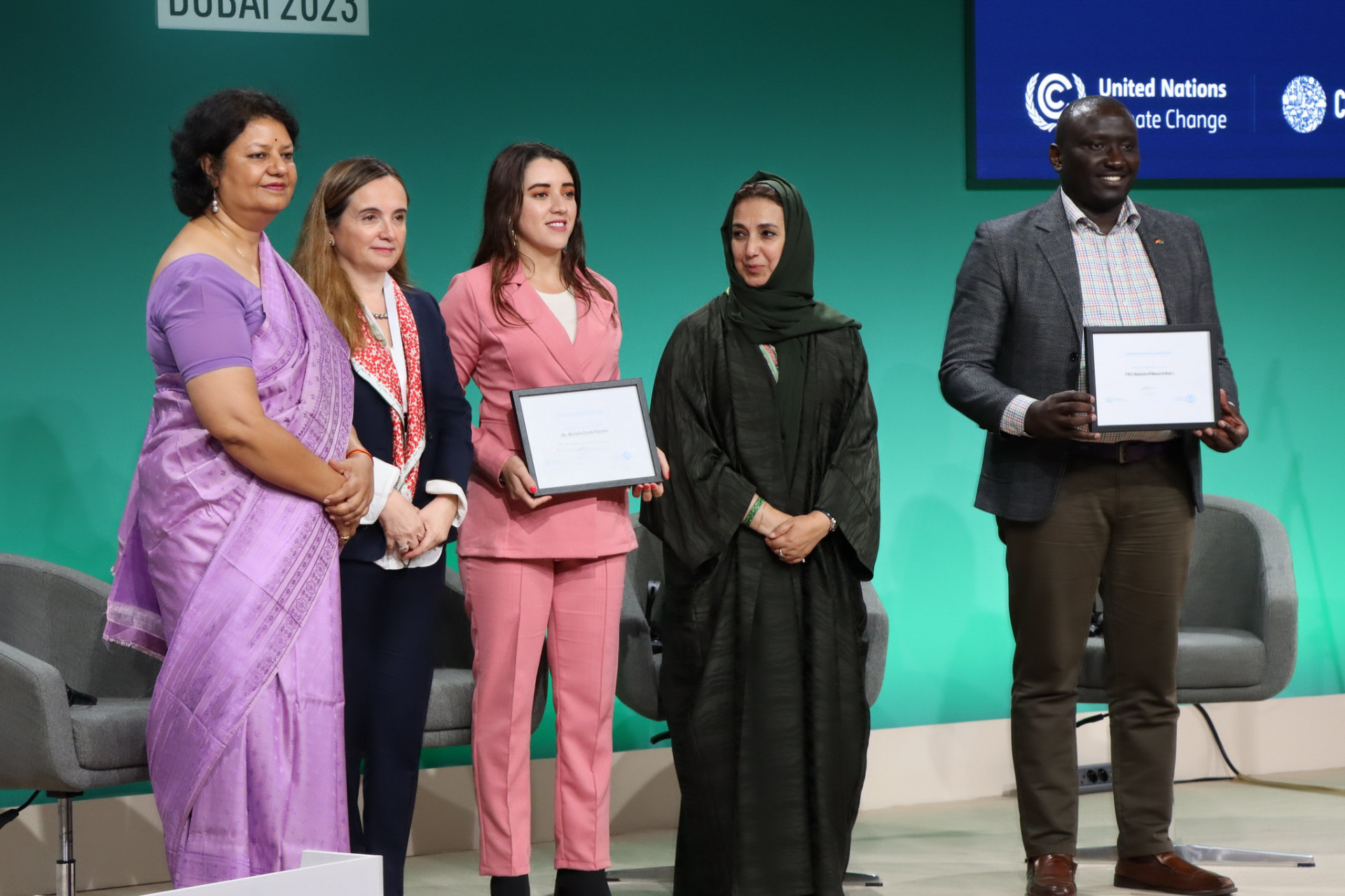 Winners of the GCA Awards on stage at COP28