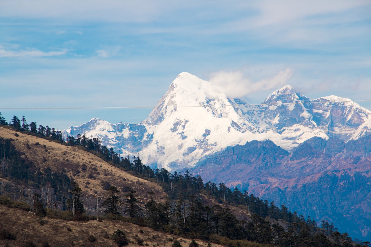 Bhutan, Mountains, Nature