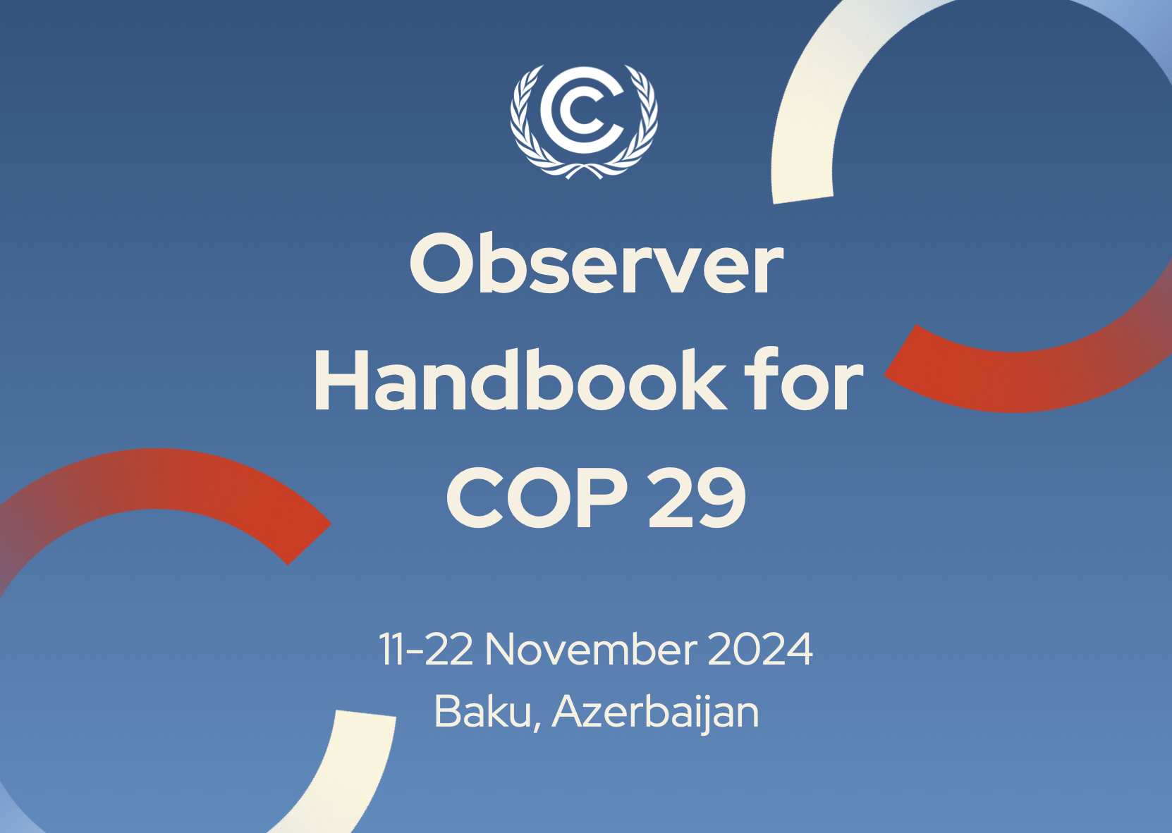 Cover of the COP 29 Observer Handbook