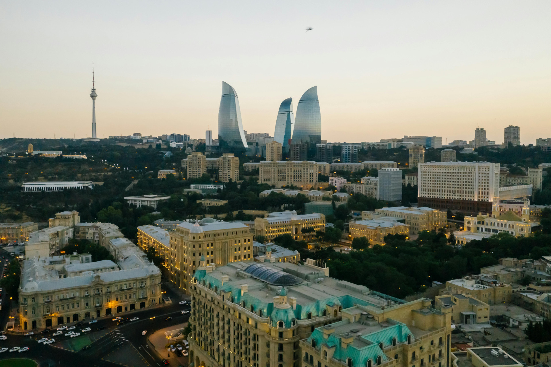 View of the city of Baku, Azerbaijan.