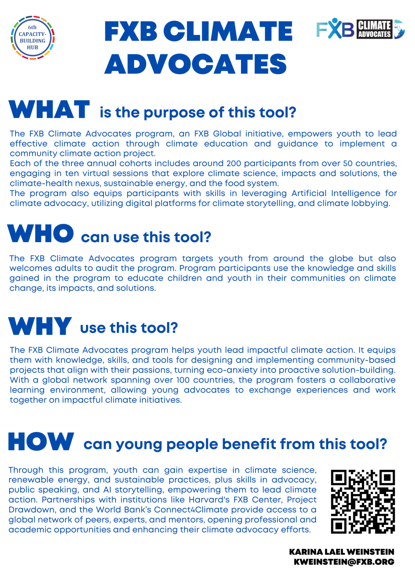 FXB Climate Advocates Tool Guide