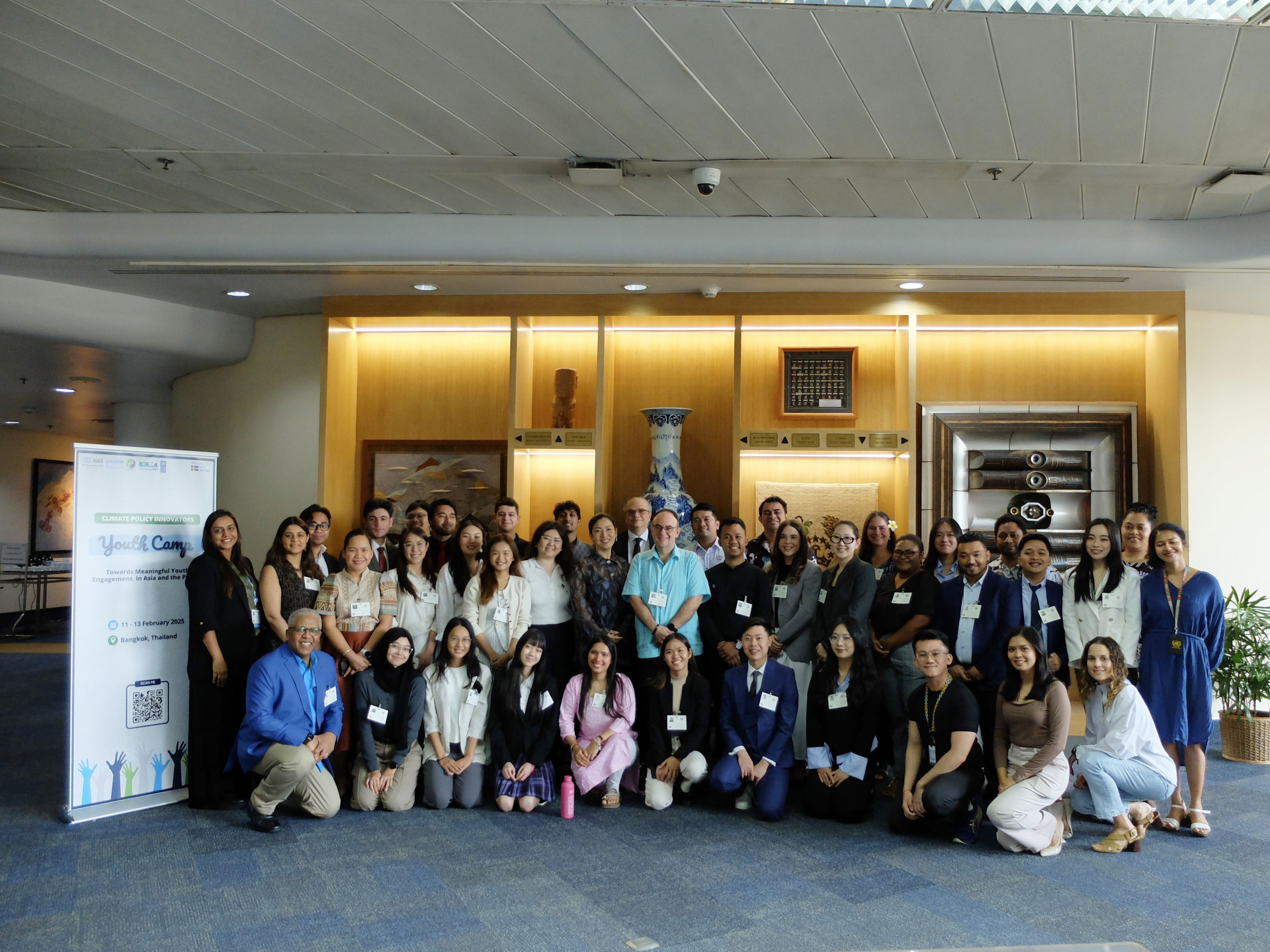 A family photo from the Climate Policy Innovators Youth Camp