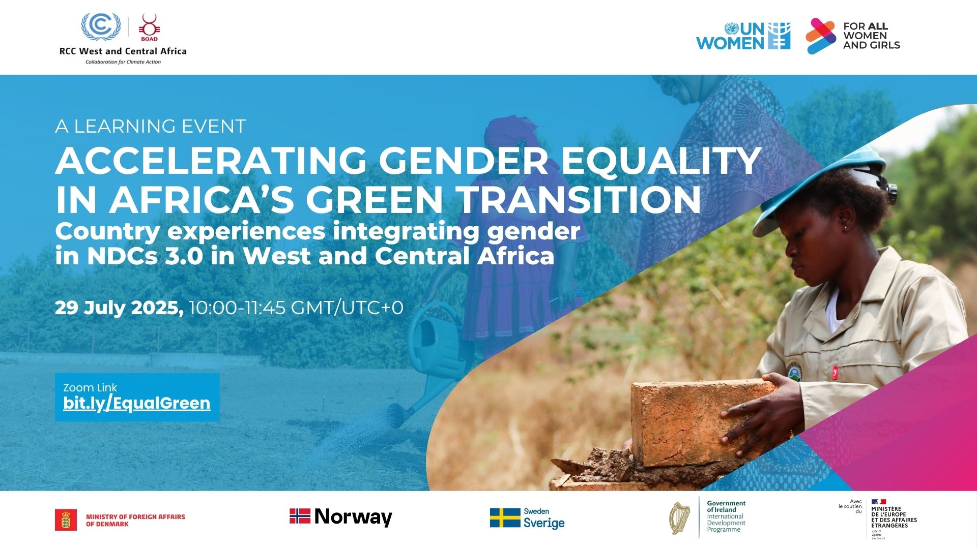RCC WACA, in collaboration with UN Women, held a virtual event "Accelerating Gender Equality in Africa’s Green Transition"