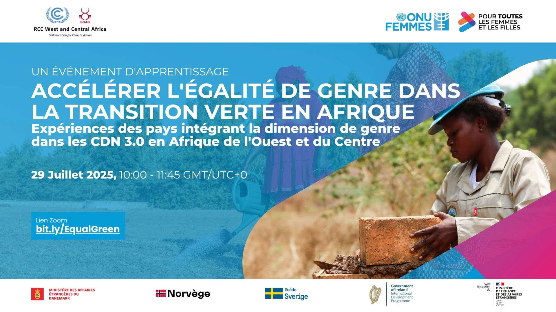 RCC WACA, in collaboration with UN Women, held a virtual event "Accelerating Gender Equality in Africa’s Green Transition"