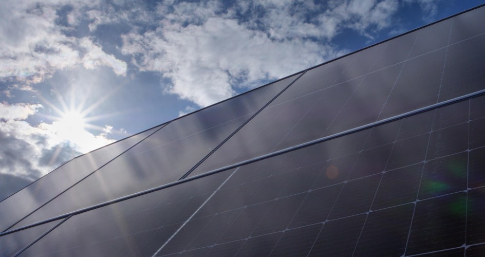 Solar panel in the sun