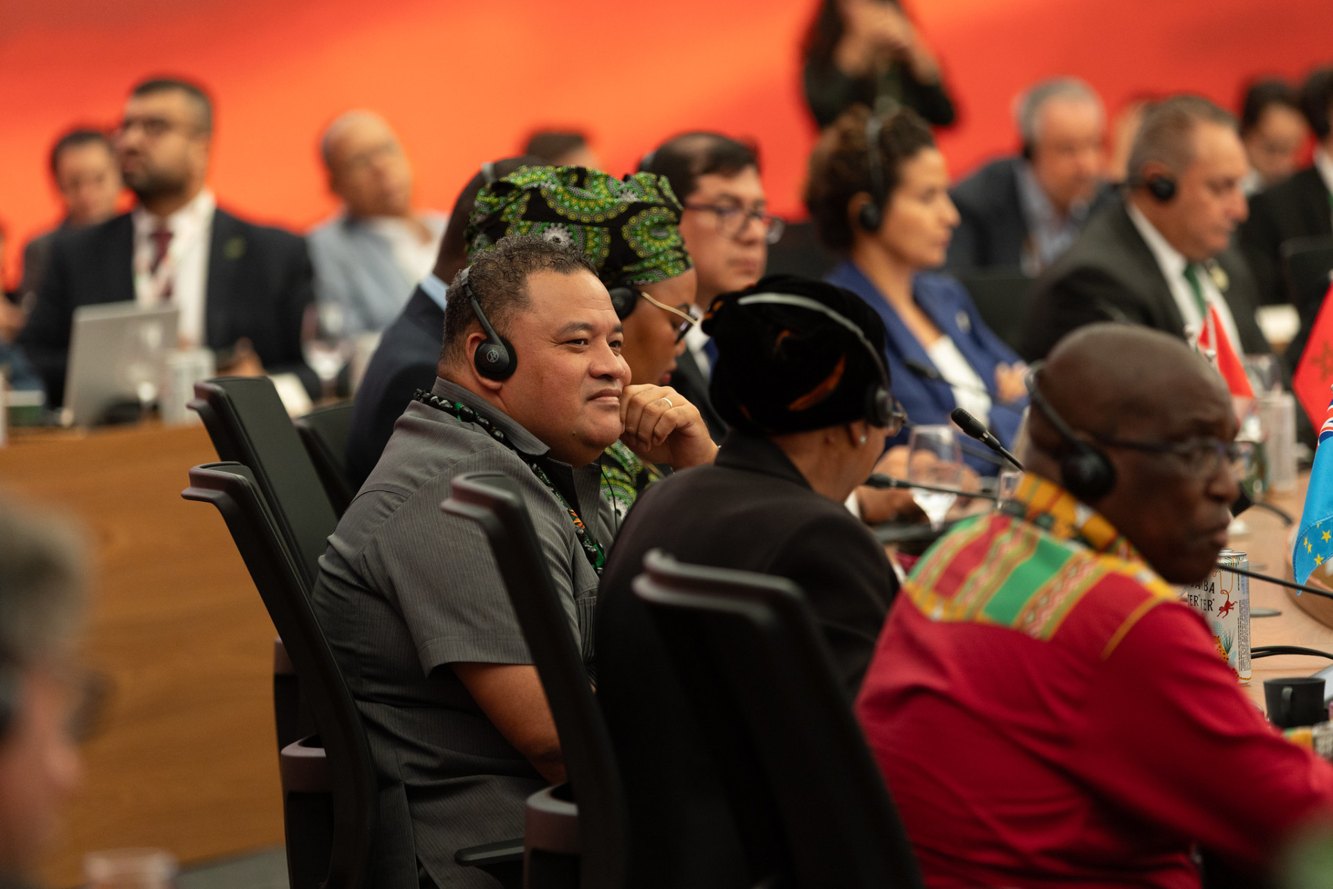 Delegates attend the leaders' summit