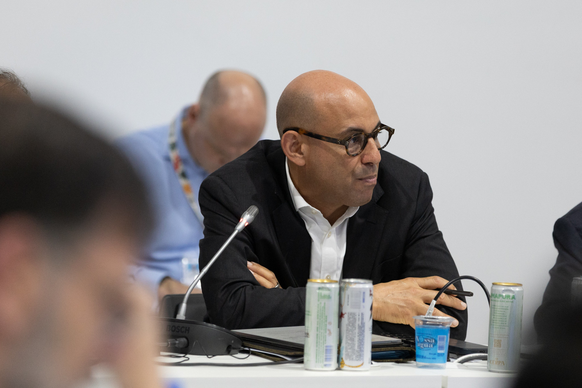 ES speaking about climate finance at COP30