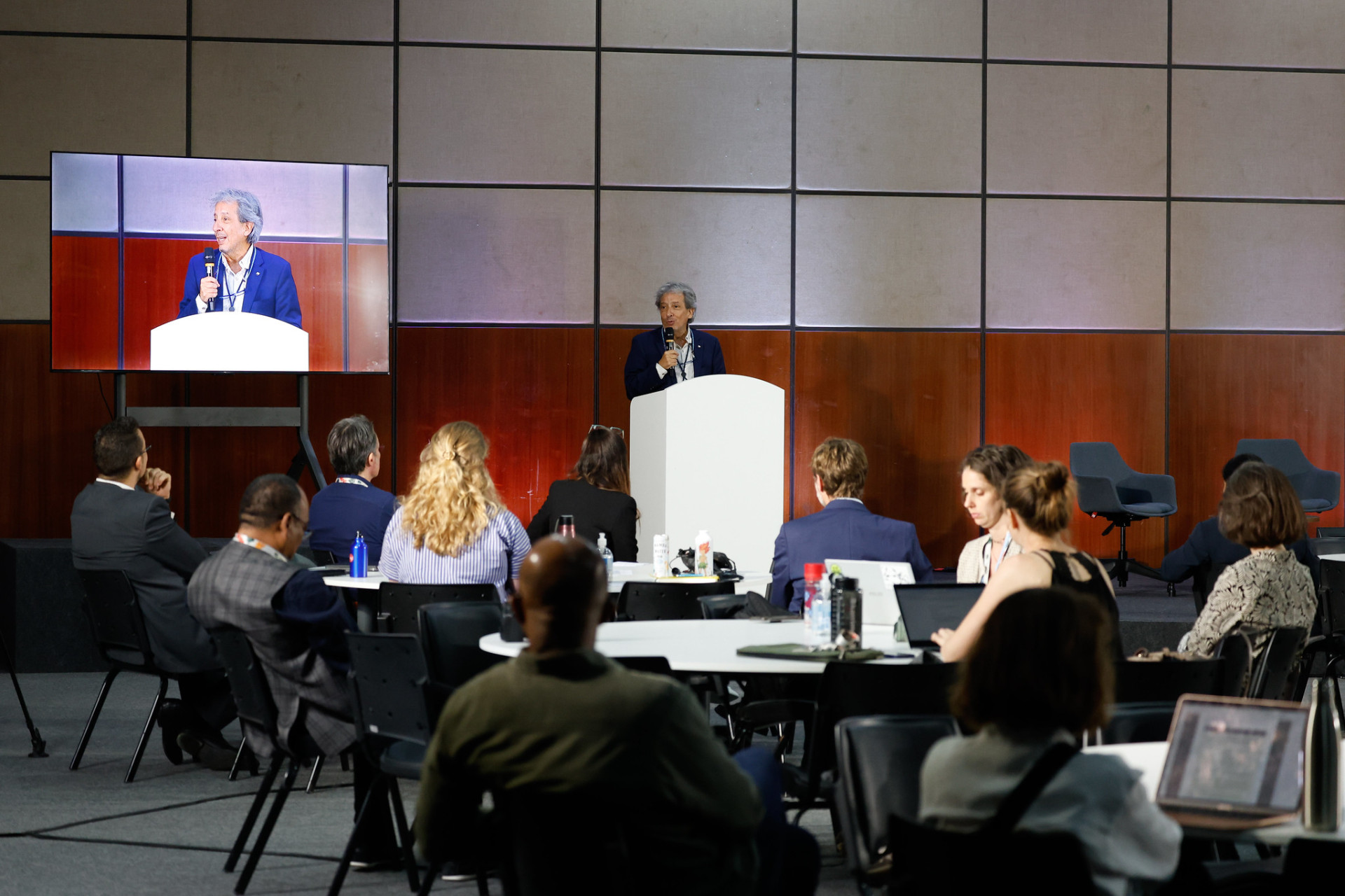 Manuel Pulgar-Vidal, COP21 President and former Minister of the Environment of Peru, speaking during the