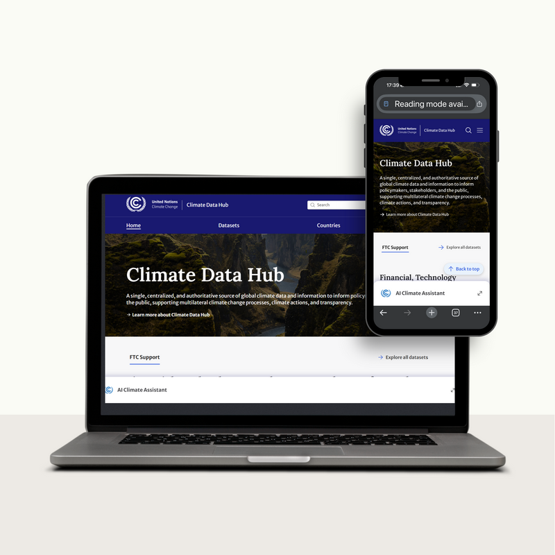 UNFCCC Climate data hub