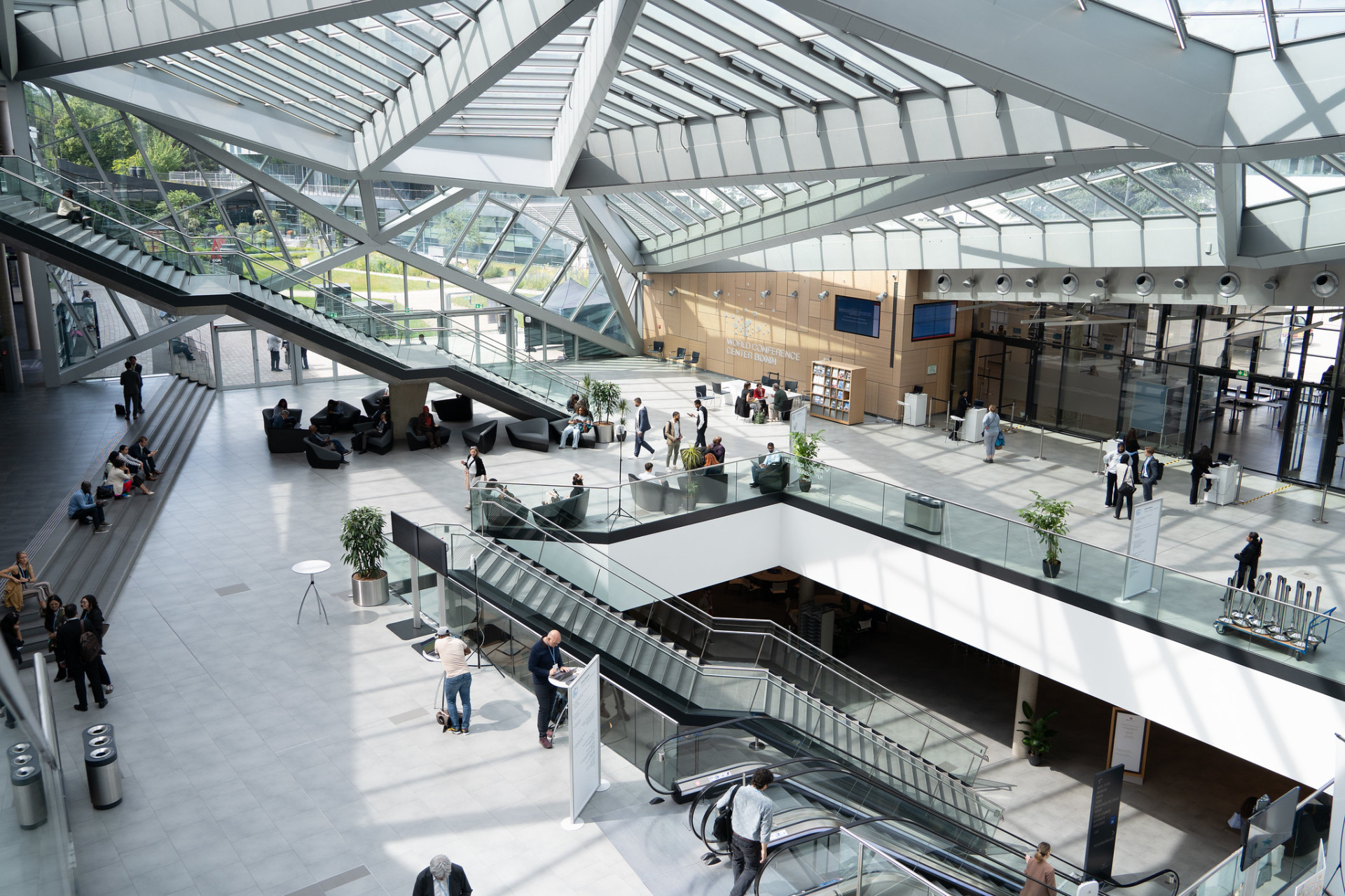 The beautiful interior of the World Conference Center in Bonn