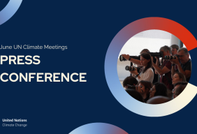 Press conference at June UN Climate Meetings