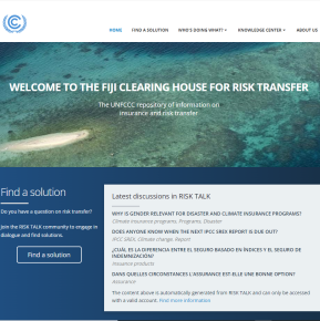 Fiji Clearing House for Risk Transfer Homepage