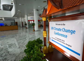 Entrance to the Bangkok Climate Change Conference, September 2018