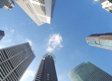 Tall buildings long perspective