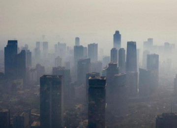 Air pollution from fires in Indonesia