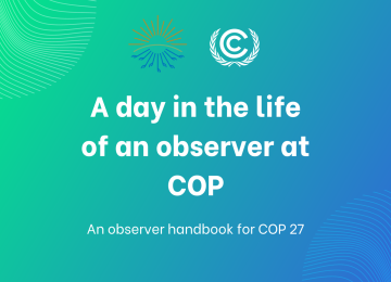 Observer handbook for COP27