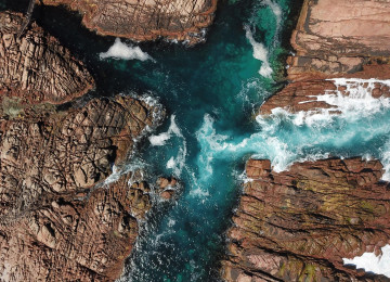Waterfall stones nature