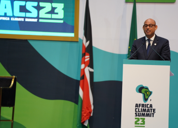 UN Climate Change Executive Secretary Simon Stiell during his keynote speech at the ministerial opening of the Africa Climate Summit and the Africa Climate Week.