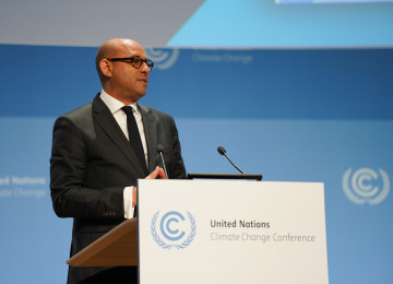 Simon Stiell speaking at the close of the June Climate Meetings 2024