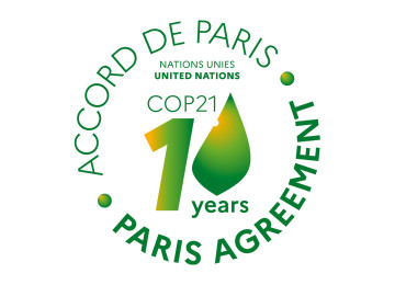 10 Years Paris Agreement commemorative logo