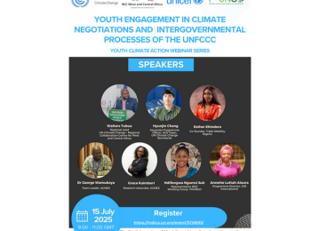 Webinar WACA Youth engagement in climate negotiations flyer