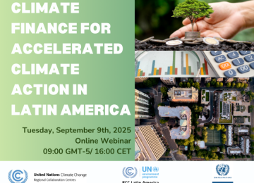 Climate Finance for Accelerated Climate Action in Latin America Webinar Flyer