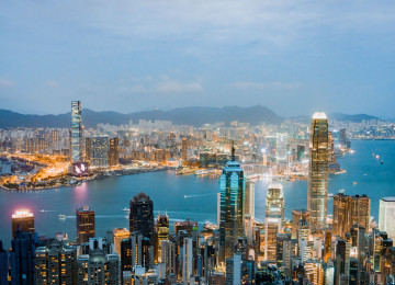 Hong Kong view in the evening