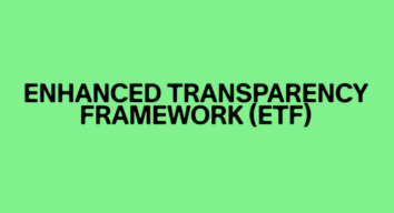 Black text reading "Enhanced Transparency Framework (ETF)"