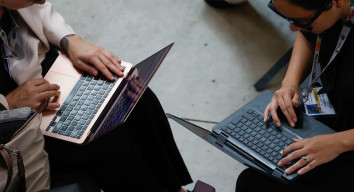 People with laptops 
