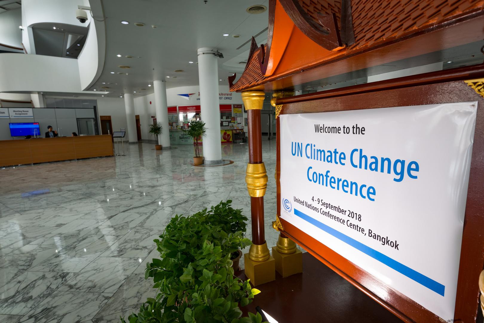 Entrance to the Bangkok Climate Change Conference, September 2018
