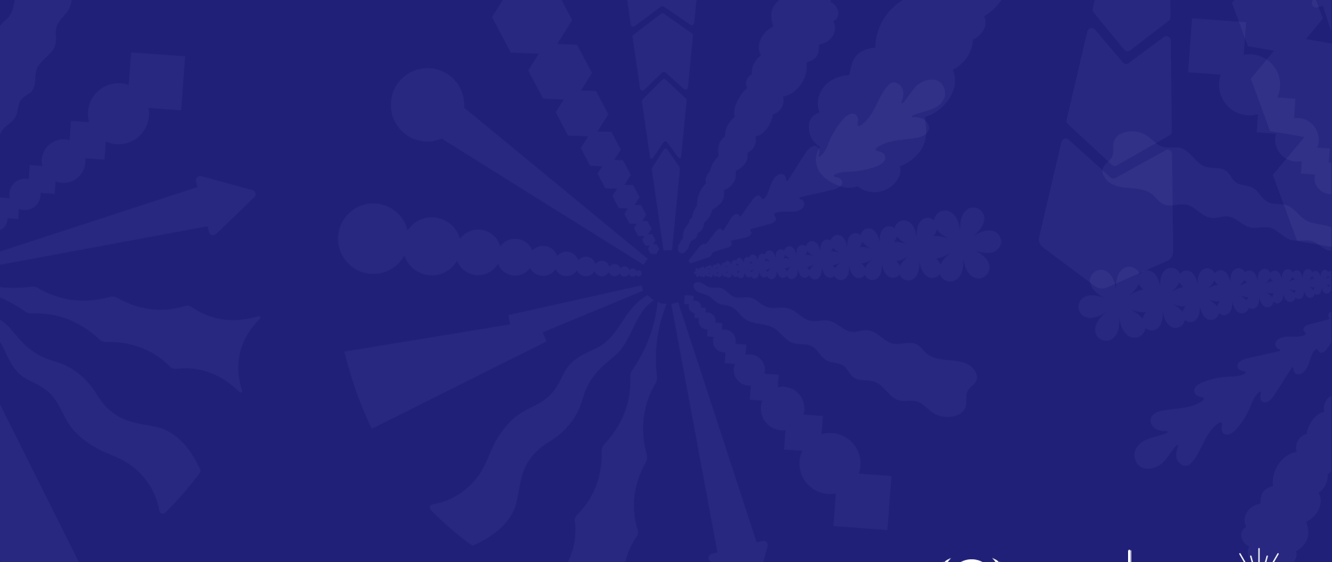 Blue background with logo