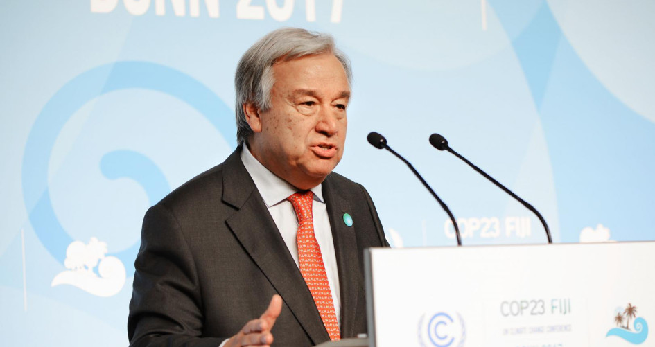 UN Secretary-General António Guterres at COP23 on 15 November 2017