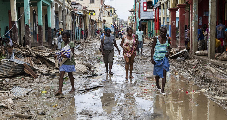 Aftermath of Hurricane Matthew Devastation in Haiti 2016