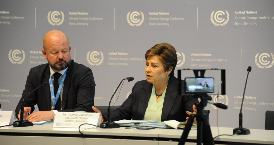 Patricia Espinosa, UN Climate Change Executive Secretary, at the SB50 opening press conference