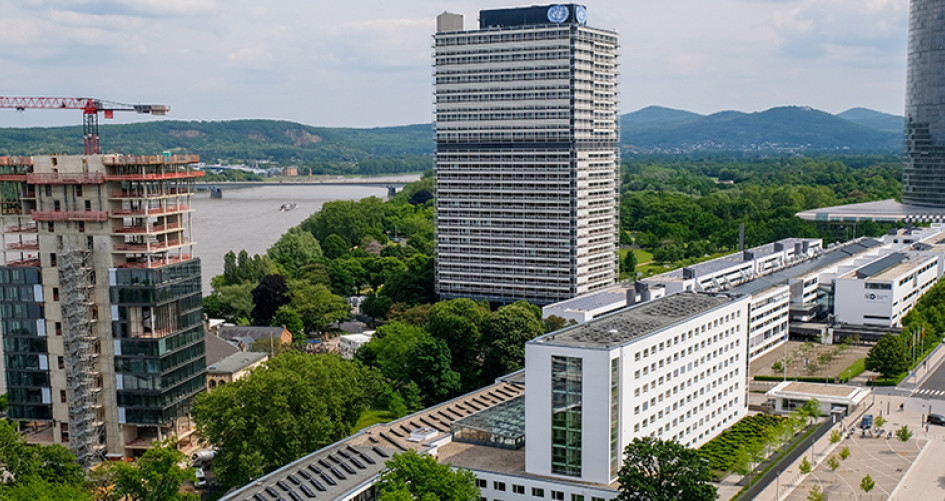 The UN campus in Bonn with a new building under construction