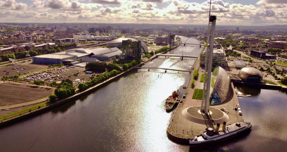 Aerial view of Glasgow