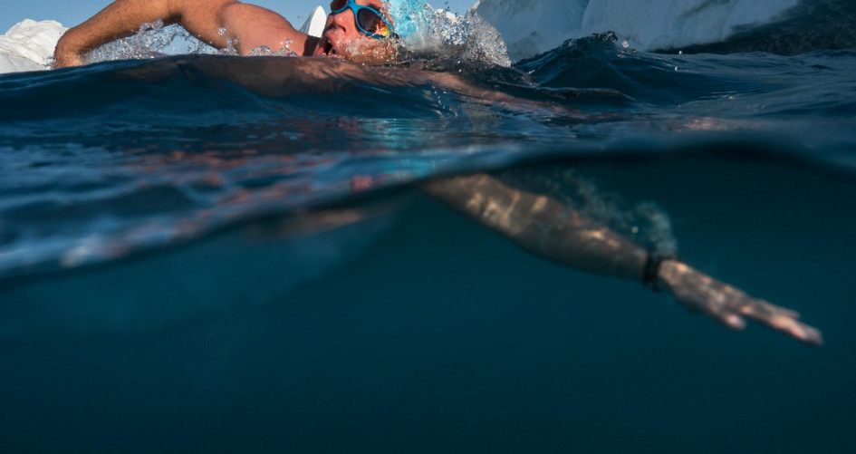 Lewis Pugh swimming off the coast of Greenland - Event at the COP26 Climate Action Hub