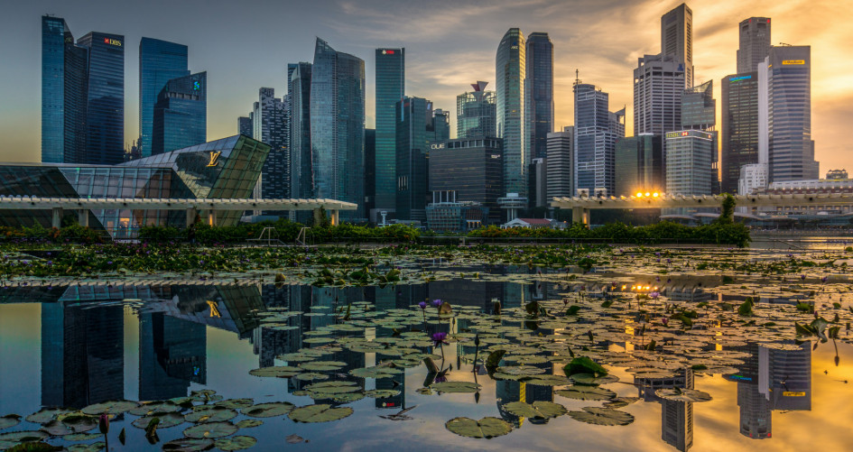 High rise buildings near body of water during daytime.