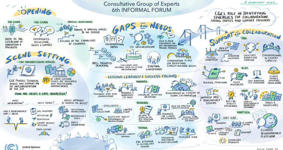 Visual summary of the Consultative Group of Experts' 6th informal forum.